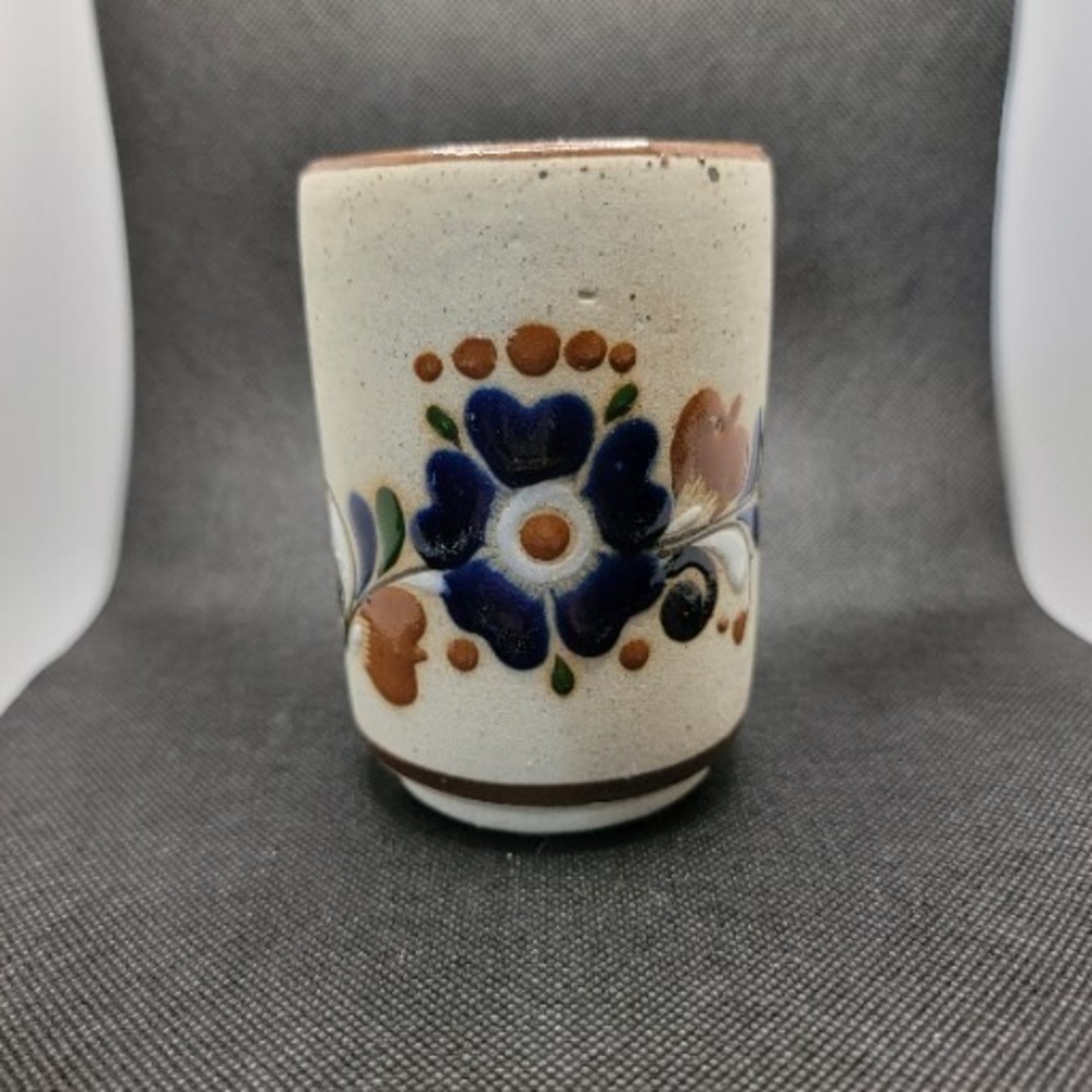 Vintage Tonala Mexican Pottery Tumblers As Is